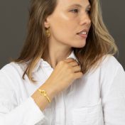 Precious Spot Map Bracelet with Milanese Chain [18K Gold Plated]