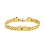 Milanaise Kettenarmband mit Nano Bibel [750er Gold Vermeil]