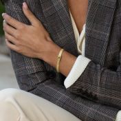 Milanaise Kettenarmband mit Nano Bibel [750er Gold Vermeil]