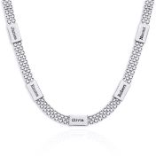 Milanese Chain Name Necklace [Sterling Silver]