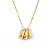 Mirella Initials Charm Necklace [18K Gold Plated]