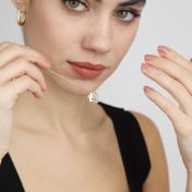 Mirella Initials Charm Necklace [14 Karat Gold]