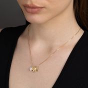 Mirella Zodiac Charm Necklace With 1 ct Diamond [18K Gold Plated]
