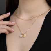 Mirella Zodiac Charm Necklace With 1 ct Diamond [18K Gold Plated]