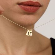 Mirella Zodiac Charm Diamond Necklace [14 Karat Gold]