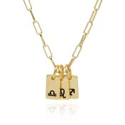 Mirella Zodiac Charms Necklace With Link Chain [18K Gold Vermeil]