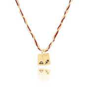 Mirella Zodiac Charms Necklace - Red String [18K Gold Vermeil]