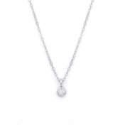 Mirella Necklace with Moissanite Stone [Sterling Silver]