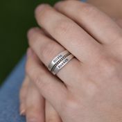 Family Name Rings Stack [Sterling Silver]