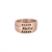 Moon Glow Name Ring [Rose Gold Plated]