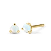 October Moonstone Birthstone Earrings [14 Karat Gold]