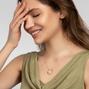 Mother's Heart Birthstone Necklace [18K Gold Plated]