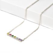 Heart and Home Birthstone Necklace [Sterling Silver]