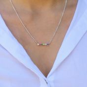 Heart and Home Birthstone Necklace [Sterling Silver]