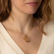 Collier Talisa Carte avec Prénoms [Plaqué Or 18ct]
