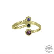 Family Love Birthstone Ring [Gold Plated]