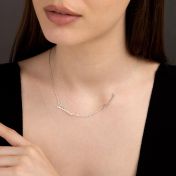 Talisa Italic Multi-Name Diamond Necklace [Sterling Silver]