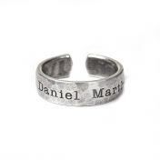 Shared Love Name Ring Hammered [Sterling Silver]