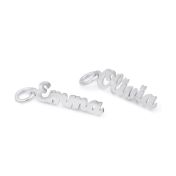 Eternity Circle Link Chain Necklace [Sterling Silver] - with Name Charms