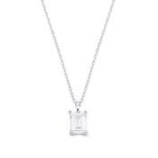 Nature Love Necklace - White Crystal [Sterling Silver]