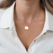 Heart Compass Coordinates Necklace [Sterling Silver / 14 Karat Gold]