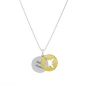 Heart Compass Name Necklace [Sterling Silver / 14 Karat Gold]