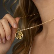 Navigationskarte Frauen Halskette [750er Gold Vermeil]