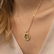 Navigationskarte Frauen Halskette [750er Gold Vermeil]