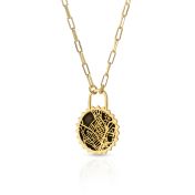 Navigationskarte Frauen Halskette [750er Gold Vermeil]