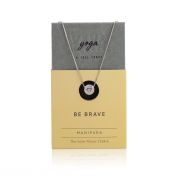 BE BRAVE - Sterling Silver Pendant Box Chain Necklace
