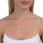BE FREE - Tail Chain Sterling Silver Necklace with Swarovski® Crystal