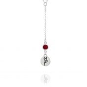 BE STRONG - Tail Chain Sterling Silver Necklace with Swarovski® Crystal
