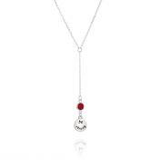 BE STRONG - Tail Chain Sterling Silver Necklace with Swarovski® Crystal