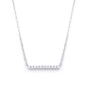 Aurora Pavé Bar Necklace [Sterling Silver]