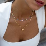 Ties of the Heart Initials Paperclip Necklace [18K Gold Vermeil]