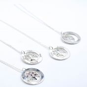 Tree Of Life Name And Birthstone Necklace [Sterling Silver]