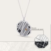 Family Paths Silhouette Map Necklace [Sterling Silver]