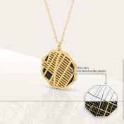 Family Paths Silhouette Map Necklace [18K Gold Vermeil]