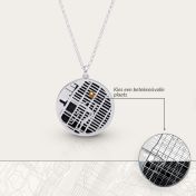 Precious Spot Silhouette Map Necklace [Sterling Silver]