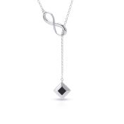 Lariat Unendlichkeit Halskette mit Nano-Bibel [Sterlingsilber]