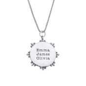 Northern Star Medallion Name Necklace [Sterling Silver]