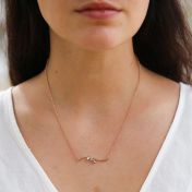 Gezeiten des Ozeans Geburtsstein-Halskette [750er rosévergoldet]