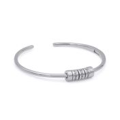 Open Bangle Personalized Bracelet [Sterling Silver]