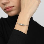 Open Bangle Personalized Bracelet [Sterling Silver]
