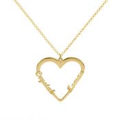 Our Heart Name Necklace [18K Gold Plated]