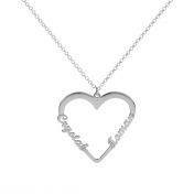 Our Heart Name Necklace [Sterling Silver]