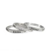 Serenity Name Ring Stack [Sterling Silver]