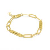 Arya Bar Name Bracelet [18K Gold Plated]