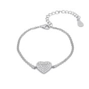 Pavé Heart Bracelet [Sterling Silver]