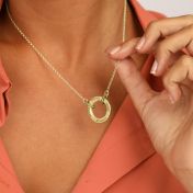 Big Family Circle Name Necklace - Classic Chain [18K Gold Vermeil]